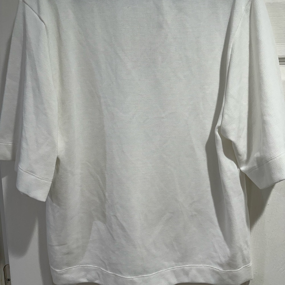 Zara White V-Neck Top